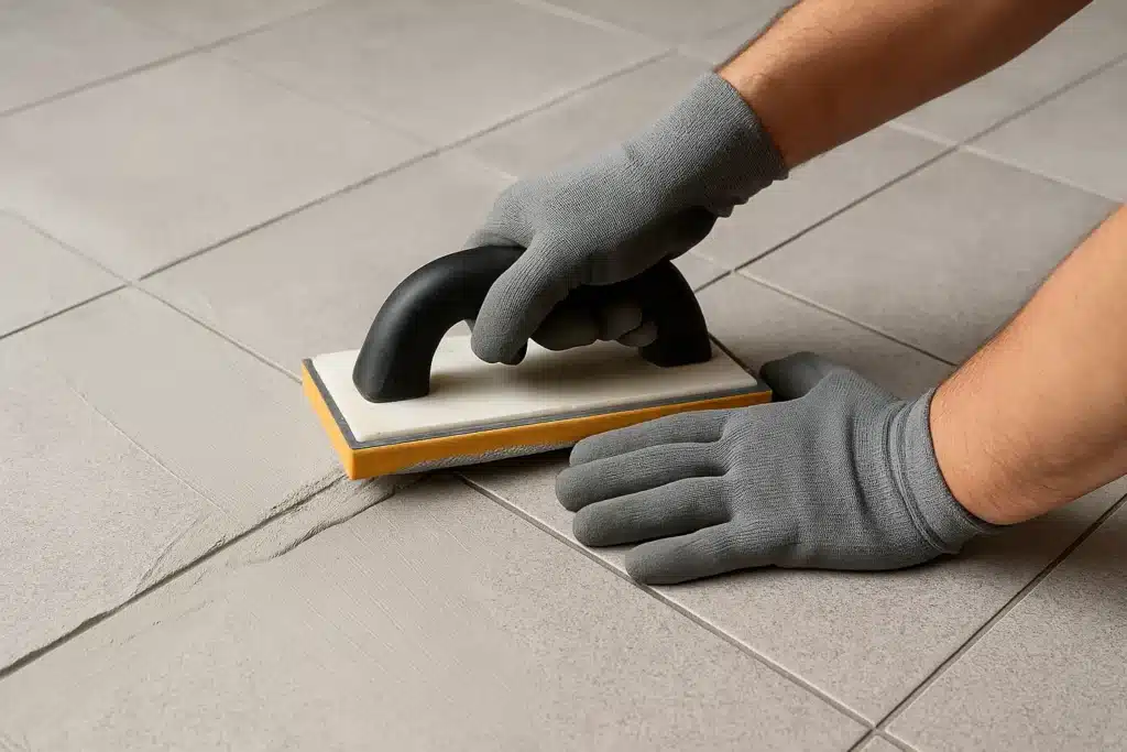 Friss fugázás csempén