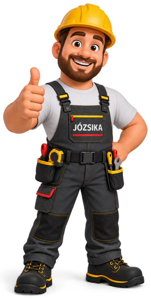 Józsika felfelé mutató hüvelykujjal